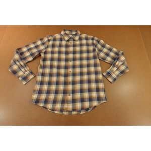J.Crew Boys 14 Blue Beige Plaid BK134 Crewcuts Button-Up Flannel Shirt NWT